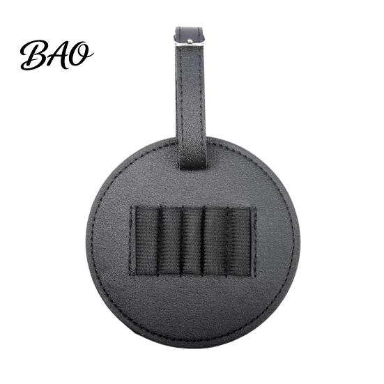 Golfbag Hängeverschluss Teehalter Clip-on Organizer, PU-Leder Balltasche mit dehnbarem Riemen, Leichter Zugriff Tragbar Vintage-Stil, 5 Schlitze