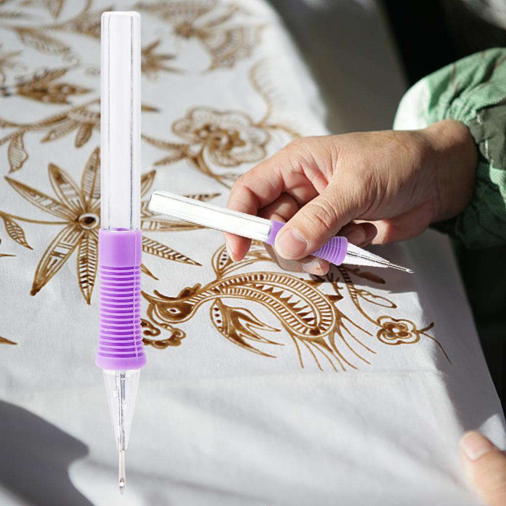 DIY Embroidery Tool Stitch Pen Stitching Punch Pins Stitch Hand Sewing Needles Accessories
