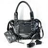 Small-scale Retro Motorcycle Large-capacity Rivet Commuter Tote Backpack with Shoulder Strap and Crossbody Design