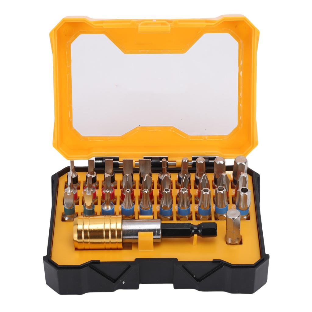 Screwdriver Bit Set 1 4 Inch Hex Shank S2 Steel Alloy Steel Driver Bits with Quick Connecting Rod and Connector for