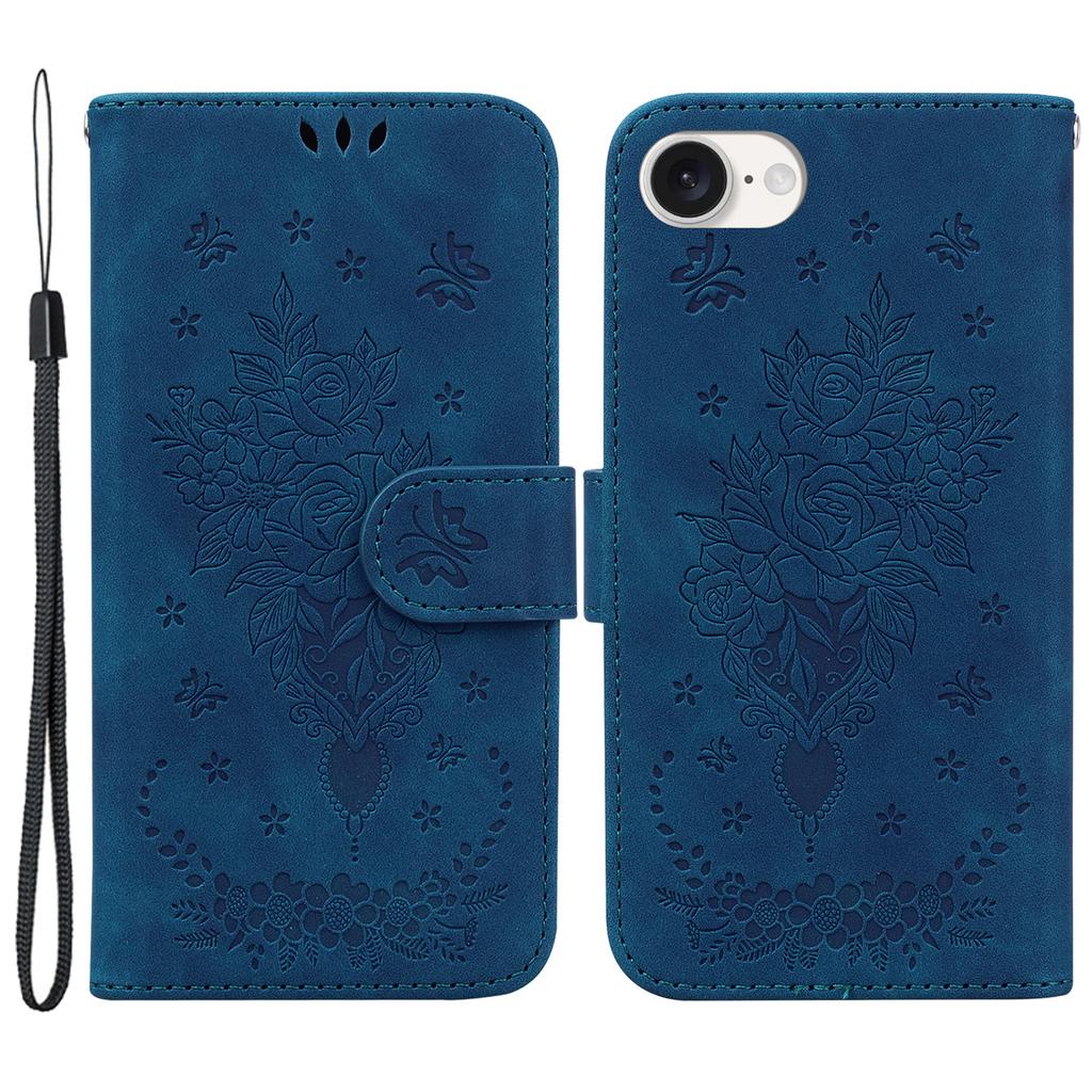 Für iPhone 16e Brieftaschen-Handyhüllen Großhandel Blumenprägung PU-Lederhülle