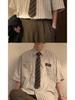 Men's Retro Striped Short Sleeve Pique Shirt - Summer Trendy Loose Fit Plus Size Jacket