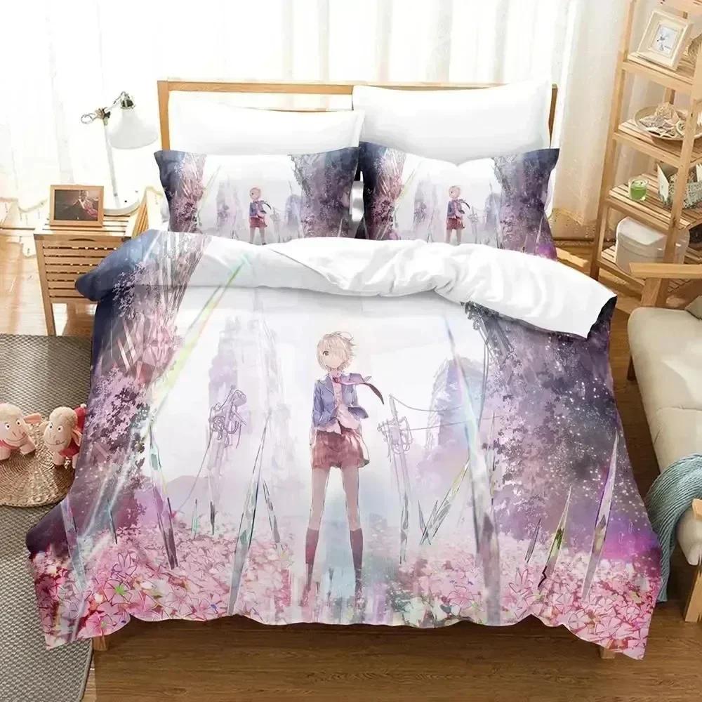 Comforter Top 3D Print Anime Heaven Burns Red Bedding Set Bed Set Comforter King Queen Size Boys Adult
