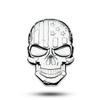 3D American Flag Skull Crossbones Metal Car Emblem Sticker