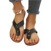 Summer Women's Studded Flat Toe-Post Sandals Slip-On Casual Beach Flip Flops Comfortable Lightweight Durable Design