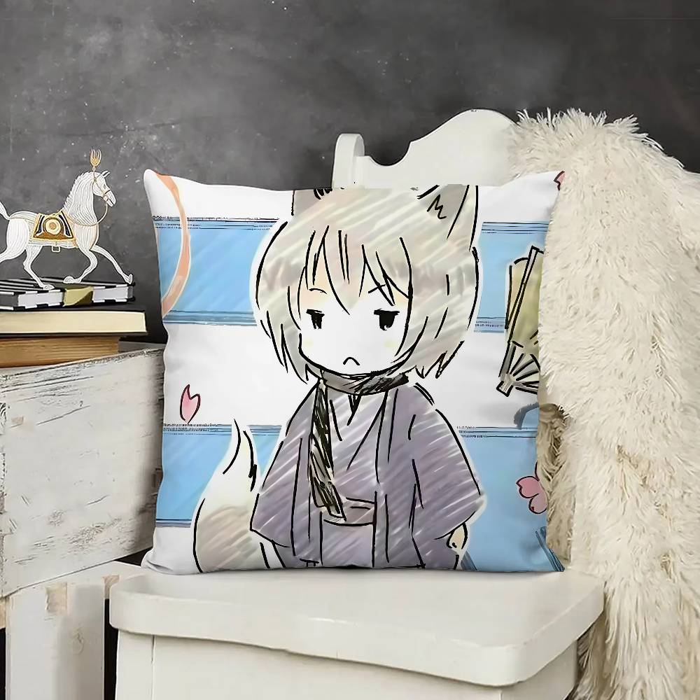 Cute T-Tomoe-S Kawaii Throw Pillow Covers Pattern Cushion Cover Suitable For Sofa Bedroom Car Pillow Cover