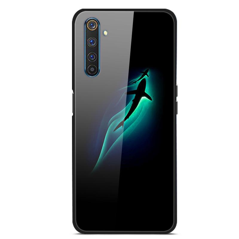 Para OPPO Realme 6 pro Fundas Vidrio Templado Cubierta Trasera del Teléfono para Realme 6pro Fundas con Parachoques de Silicona coque en Realme6 6S 6 s 6i