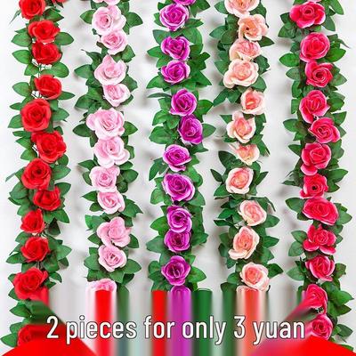 Ghirlanda di Fiori Artificiali per Decorazione di Tubi e Soffitti