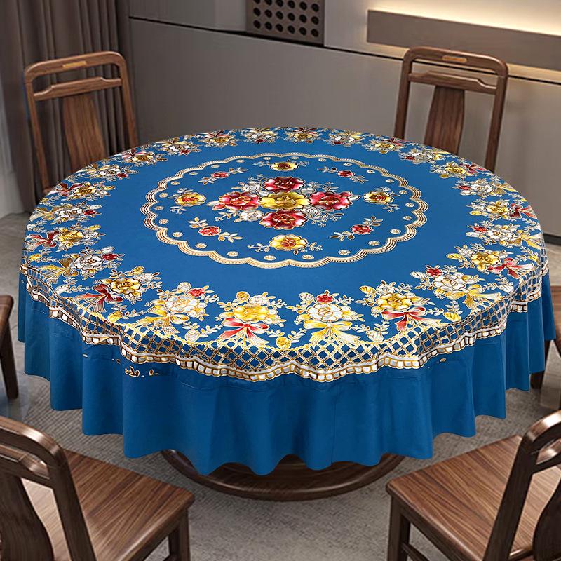 

Элегантная круглая ПВХ скатерть: Толстый, Водонепроницаемый, Маслостойкий и Термостойкий. Идеально для гостиниц и столовых, Легко поддерживать. As specified