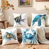 Sea Animal Turtle Coral Cushion Cover Premium Comfort Reversible Pillow Cove -Two In One Design for Any Room & Car Interior