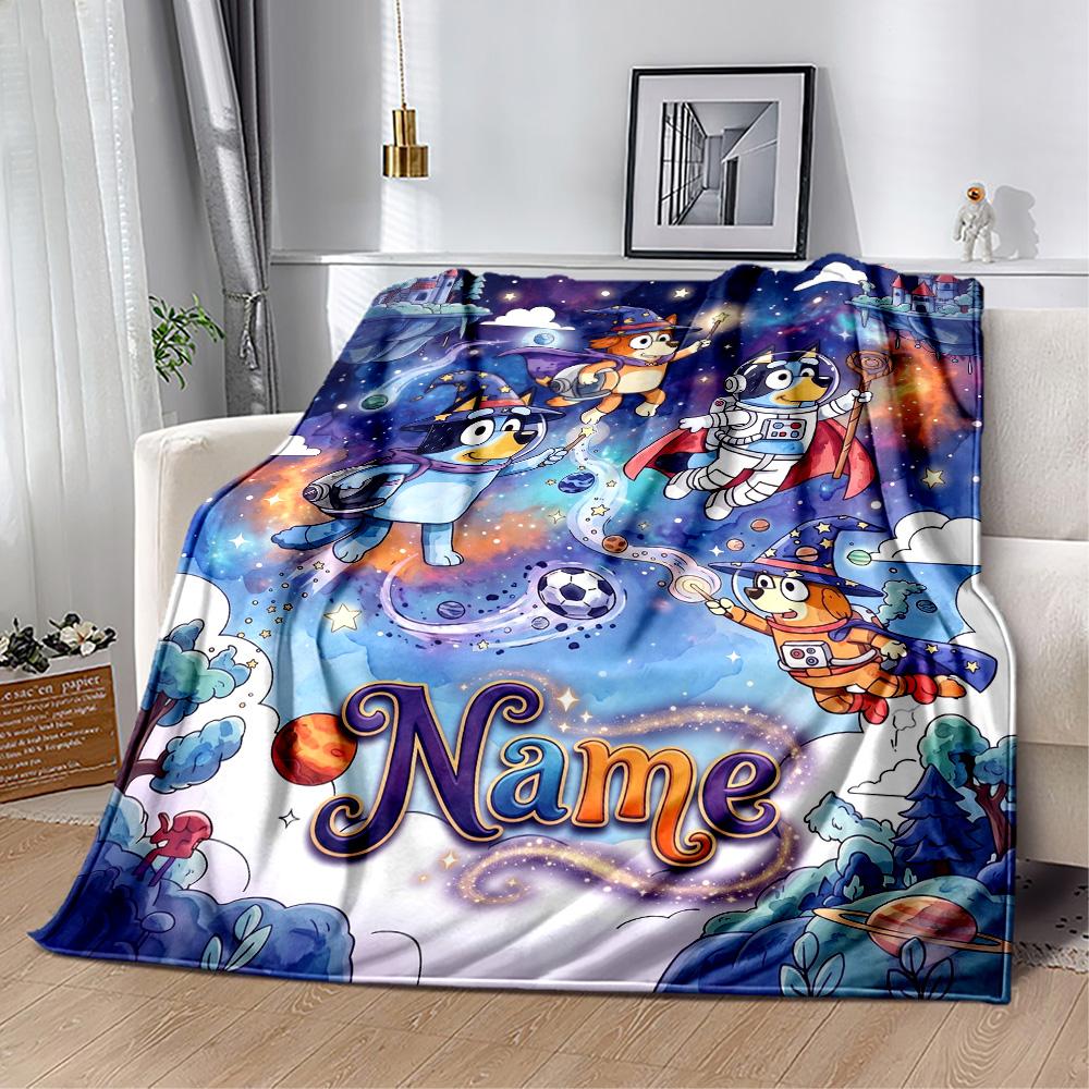 Rainbow Soccer Friends Customize Text Blanket Gift Personalized Blanket Soft Warm Cozy for Office Picnics Seaside Bedding Four Seasons Universal