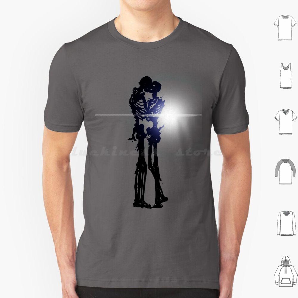 Skeleton Kiss Lens Flare Nuclear Love Skull T Shirt Cotton Men Women DIY Print Skeleton Kiss Kissing Skeletons Nuclear Atomic