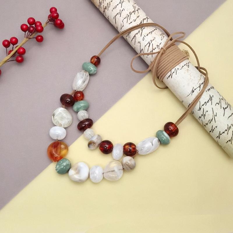 Double Layered Exaggerated Necklace Beadwork Collar Creative Accessories