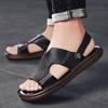 Large Size 46 Men Sandals Comfort Genuine Leather Sandals Summer Quality Beach Slippers Casual Footwear Outdoor Beach Shoes