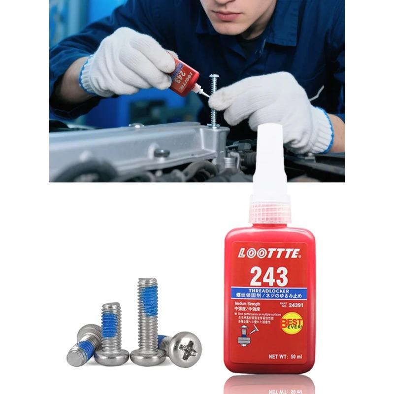 Screw Lock Threadlocker Red Screw Glue Thread Locking Agent Anaerobic Glue Anti-loose Universal Thread Sealants