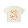 260 GSM Double Yarn 32 Count 100% Cotton Pokemon V19 Charmander Print Unisex Heavy Cotton T Shirt