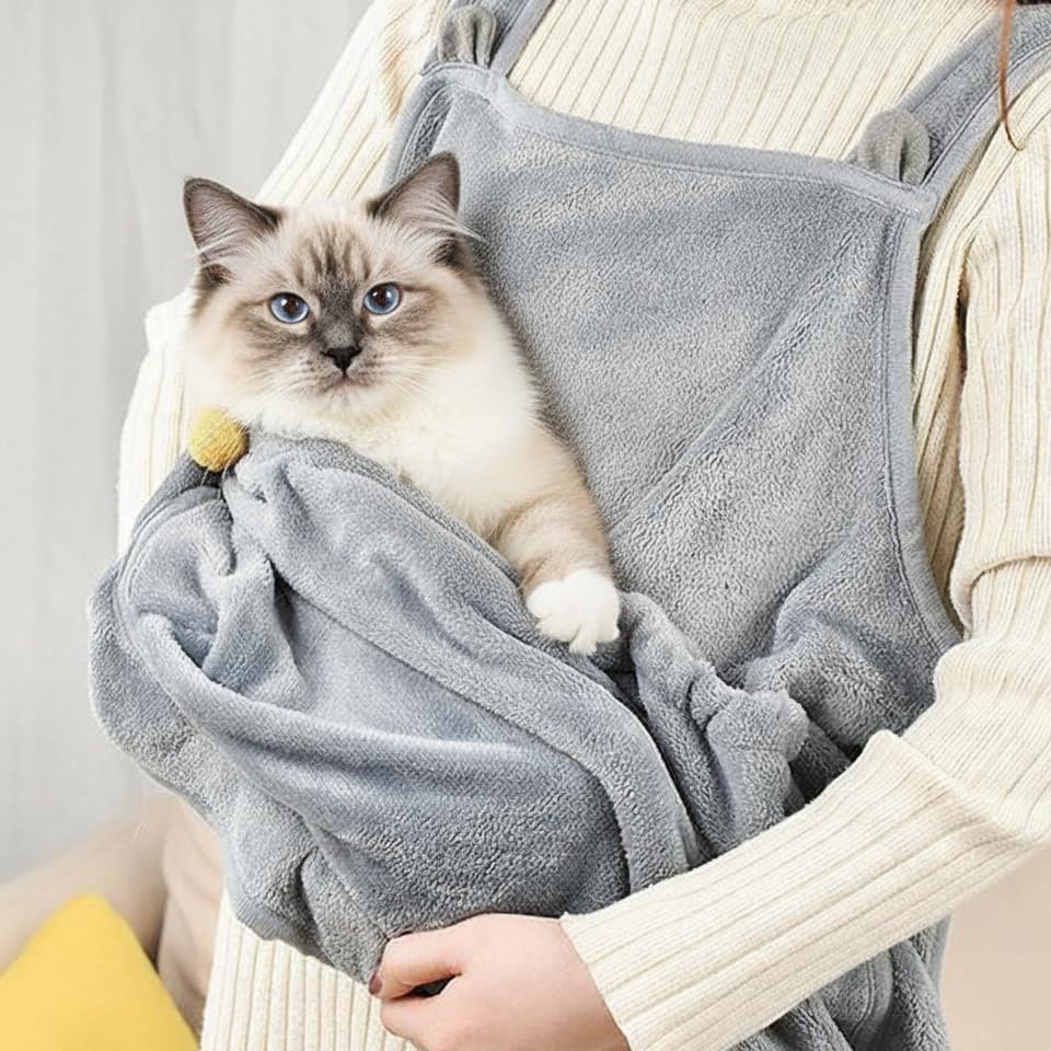 Cat Apron Carrier, Pet Sleeping Bag, Kitten Hands-Free Soft-Sided Carrier Pouch Sling for Small Sized Animals Cat Carrier Pouch Pet Sling Carrier for