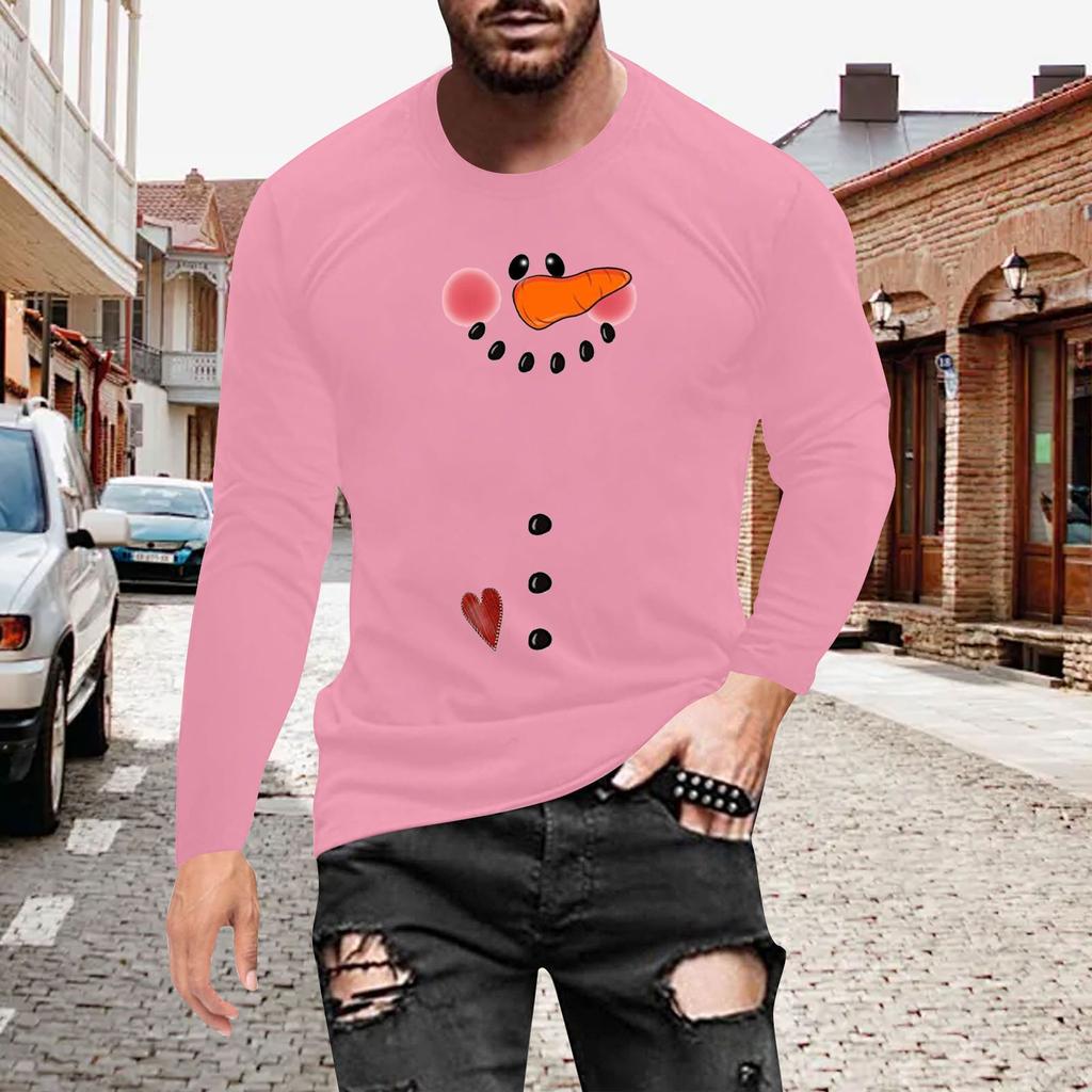 Men's T Shirt O-Neck Clothing Apparel Outdoor Long Sleeve Print Fashion Designer Vintage