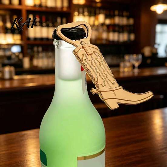 Country Style Wedding Favors Cowboy Boot Bottle Opener, Durable Zinc Alloy Western Theme Openers with Creative Souvenirs Thank You Card, Unique Party