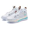 361 AG1 Pro Aaron Gordon AG1 Antiscivolo Resistente all'Abrasione Mid top Scarpe da Pallacanestro Performance Uomo Argento Bianco 672141107-1
