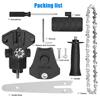 Wood Tools Electric Drill Conversion Electric Chain Saw Adapter Tool Home Portable Mini Chainsaw Woodworking Trimming/Cutting Tools 6-Inch