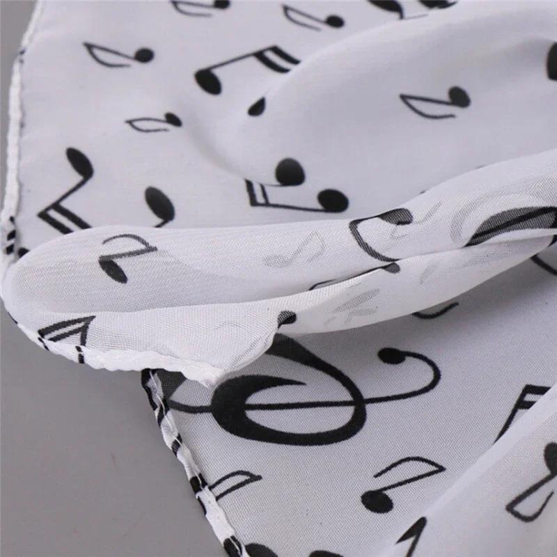 New Fashion Scarf Scarf Scarf Music Note Printed Shawl Women's Soft Chiffon Scarf Travel Photo Versatile And Wearable