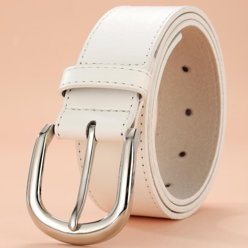 New Simple Women's Needle Buckle Belt Versatile for Daily Use Korean Edition Ins Style White Fashion Decoration Jeans Belt