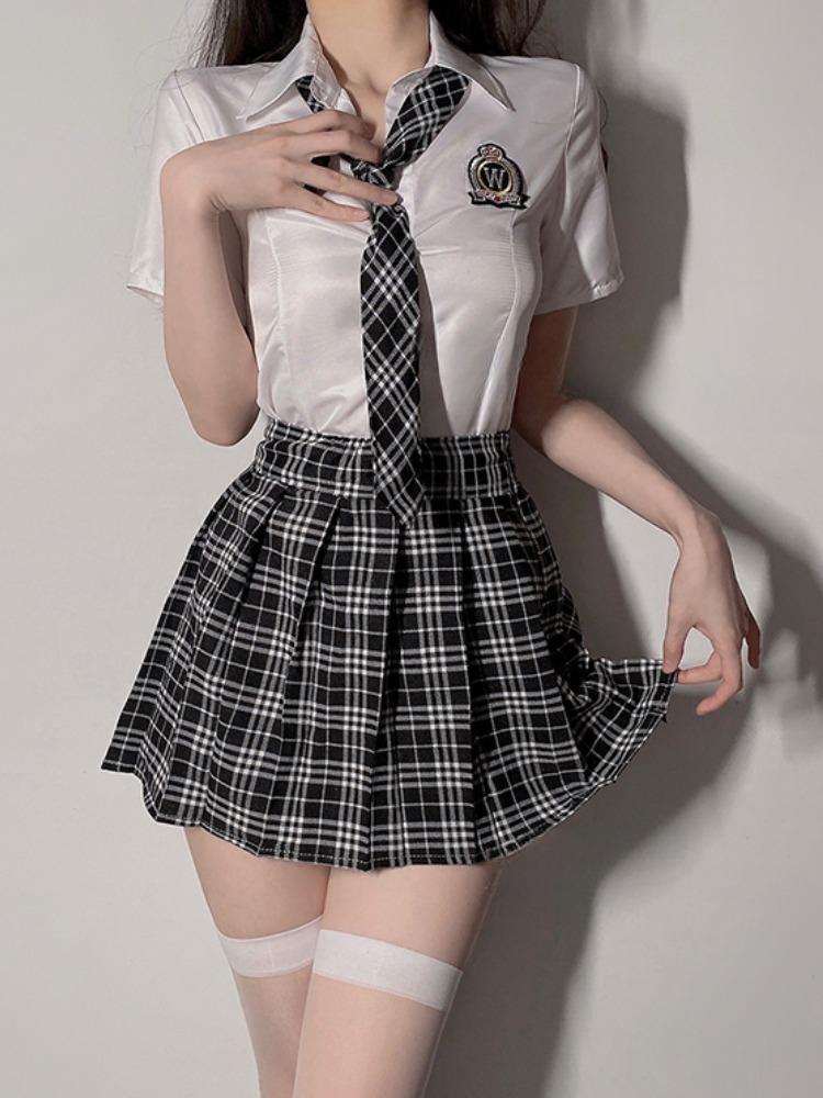 Naughty Sexy Maid Costumes Kimono Cosplay Backless Women Erotic Uniform Student Lolita Dress Bowknot Lingerie Outfit Underwear