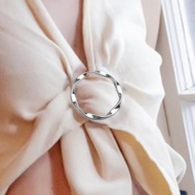 T-Shirt Clips Clothes Corner Knotted Button Fashion Alloy Pearl Rhinestone CircleClip Round Women Fashion Metal Buckle