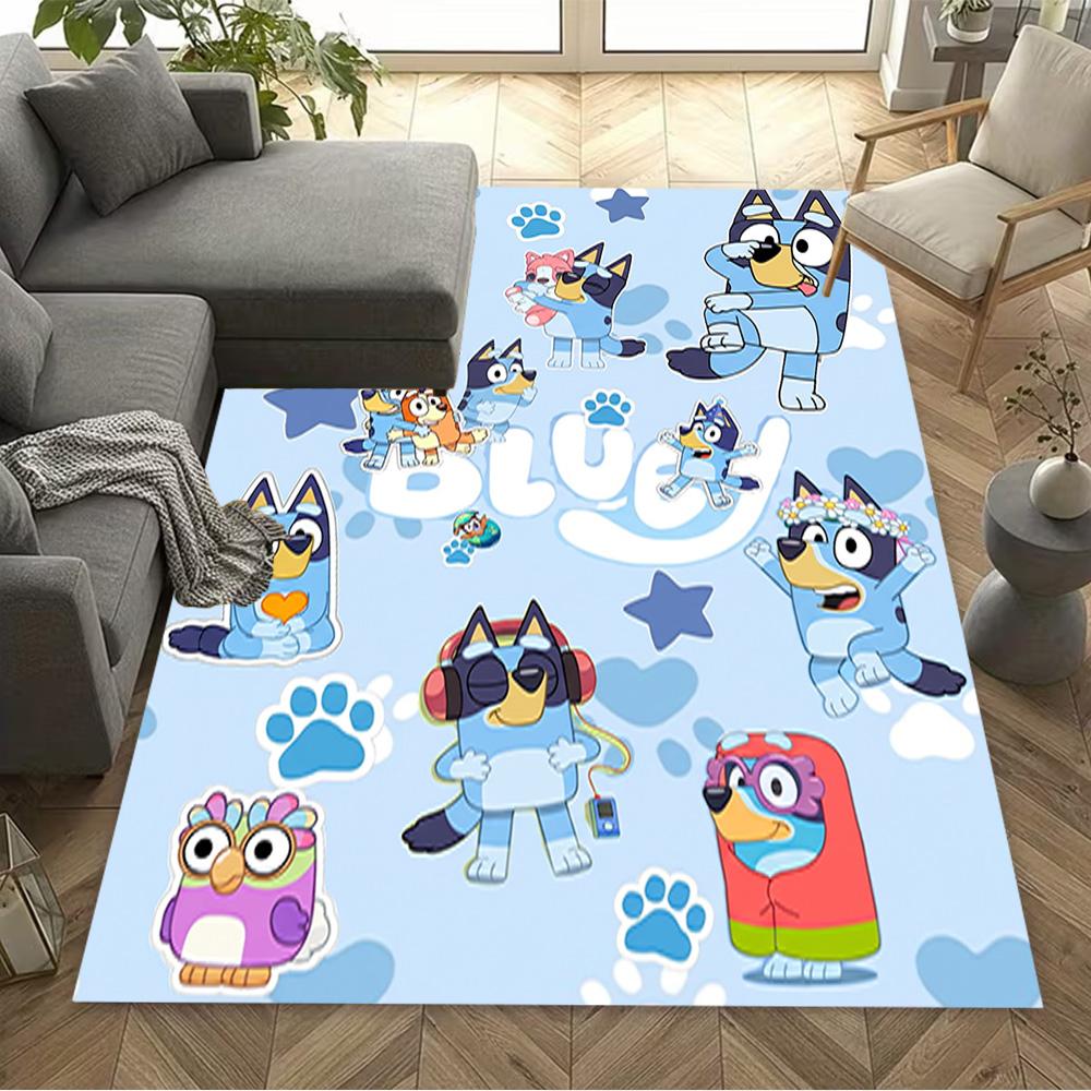 Bluey's Colorful Adventures Floor Mat Design for Dormitory Entryway Decorate room Balcony Anti-slip Rug Decorate Offices Best for Christmas