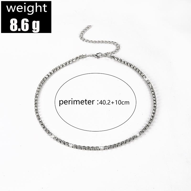 Sexy Full Rhinestone Choker Chain Necklace For Women Luxury Cubic Zircon Crystal Short Hiphop Neck Accessories Jewelry Gifts