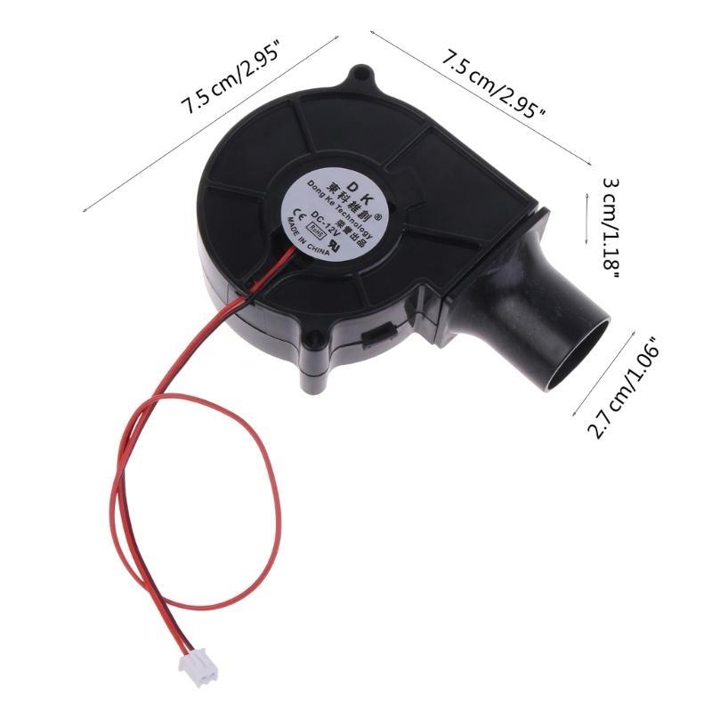 Dış Mekan Mangal Fanı Hava Üfleyici 7530 75x75x30mm 5V 12V 24V 3700R Büyük Hava
