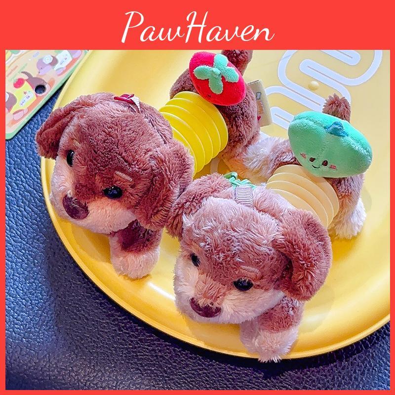 Stretchable With Dachshund Green Pepper Tomato Plush Keychain Pendant Gift Kids