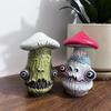 Halloween Creative Skeleton Mushroom Sculpture Monster Resin Craft Small Statues Home Garden Office Desktop Decoration Gifts