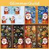 Festive Pvc Christmas Snowflake And Santa Static Stickers For Window Decoration