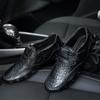 New Crocodile Leather Men Loafers Breathable Large Size Driving Shoes Casual 38-47