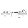 HOZAN Machine for Jaw Maximum Jaw Opening Jaw 25mm K-26 Vise, Drilling, Width 50mm, Width 30mm, Height