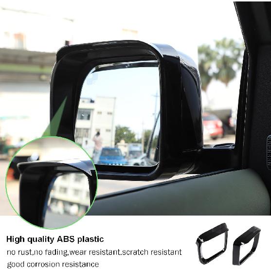 PIUGILH Rearview Mirror Rain Shield Cover Compatible with Land Rover Defender 2020 2021 2022 2023 2024, ABS Rear View Mirror Protector Frame, 2Pcs