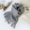 Women S Thick Warm Wool Scarf With Printed Logo For Winter Fashion