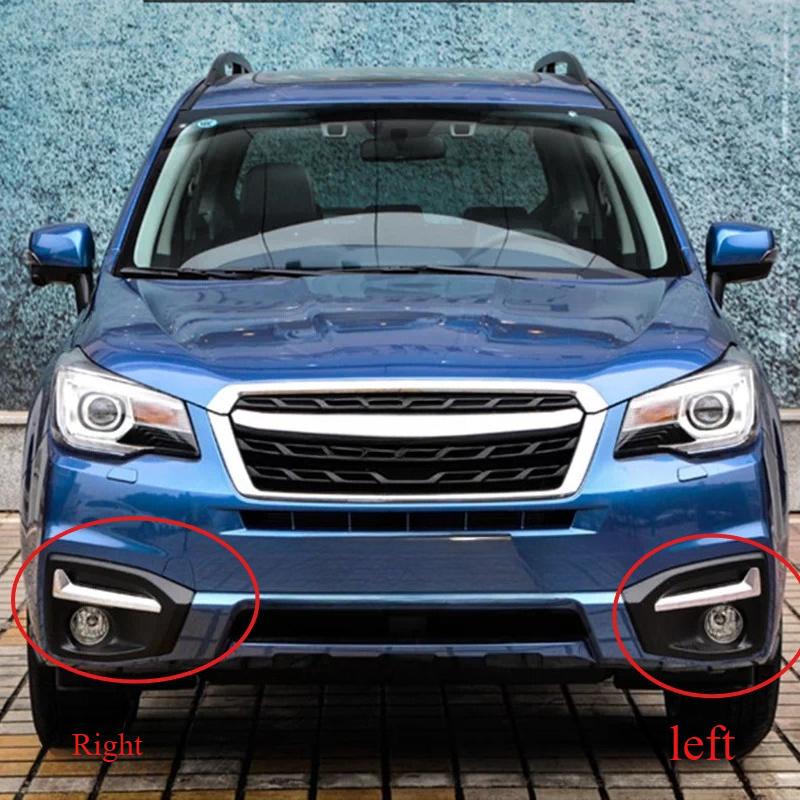 Front Fog Light Bezels Chrome Trim Strips Fog Light Decorative Strips for Subaru Forester 2016-2018 Left or Right 1 Piece