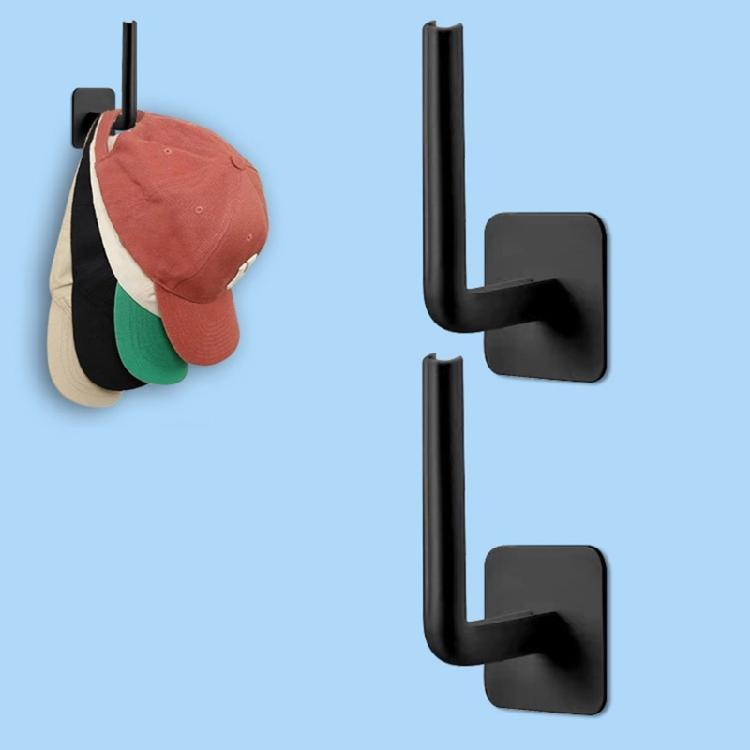 Wall Mounted Cloth Hanger Hat Racks Plastic L Shape Hat Hangers Baseball Caps Rack Hat Holder for Wall Closet Door