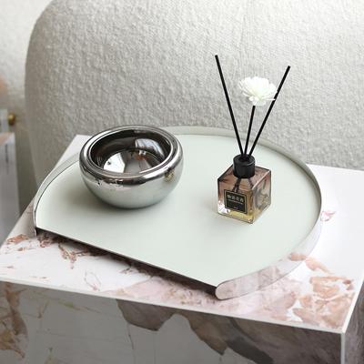 Plateau d'aromathérapie en cuir de luxe léger, Plateau de rangement haut de gamme, Table basse de salon, Décoration de salle témoin minimaliste