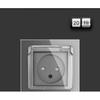 Livolo Israel Standard Power Socket,Crystal Glass Panel, AC 100~250V 16A, VL--C7C1ILWF,with the Waterproof Cover,Light Switch