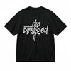 Men's T-shirt With White Graffiti Graphic Unisex Black 100% Cotton Tee Summen