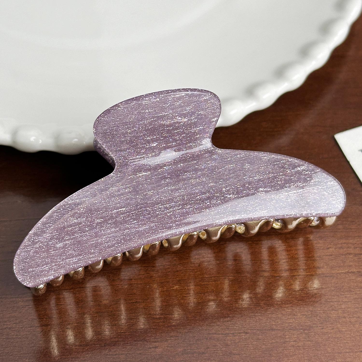 

Изысканная акриловая заколка-краб для волос с уникальным линейным дизайном для модных женщин Purple 8.3cm