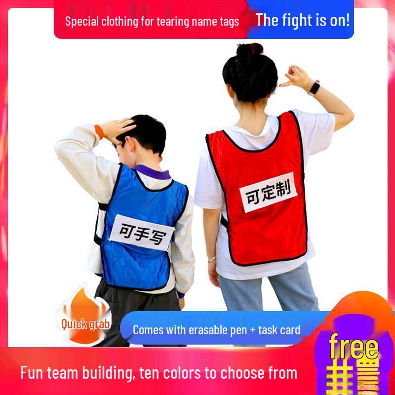

Running Man Game Tear-Away Sticker Vests for Adults and Kids Size See Description