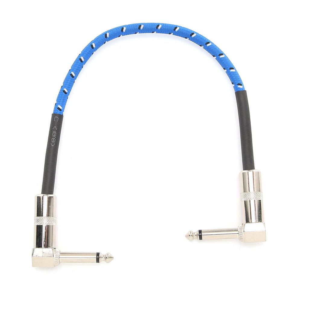 6.35mm Electric Guitar Effect Cable with Double 90 Degrees  Elbow Guitar Effector Wire SupplyBlue
