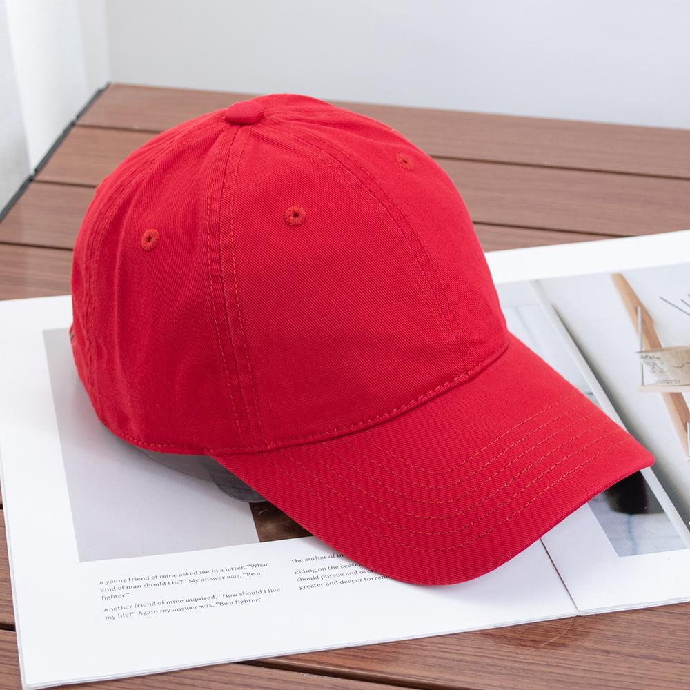 High-quality Pure Cotton Light Board Solid Color Versatile Baseball Cap for Men and Women Soft Top Casual Big Head Circumference Showing Face Small C