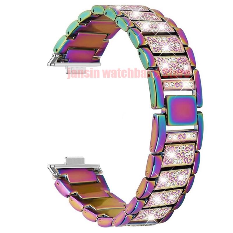 Huawei Watch Fit 5 4 3 için Elmas Kadın Bilekliği Paslanmaz Çelik Bant Saat Kayışı Huawei Fit5Pro Fit4Pro için Şık Kayış Correa