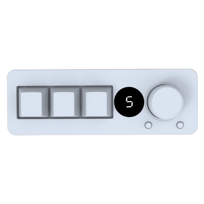Customizable Mini Mechanical Keyboard with Knob (3-Key/4-Key, One-Key Copy/Paste/Cut)